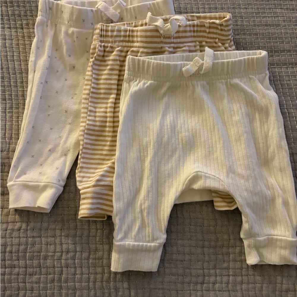 Gerber Cream and Tan Baby Pants Set